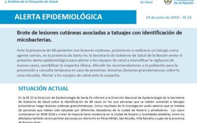 ALERTA EPIDEMIOLÓGICA – Brote de lesiones cutáneas asociadas a tatuajes con identificación de micobacterias